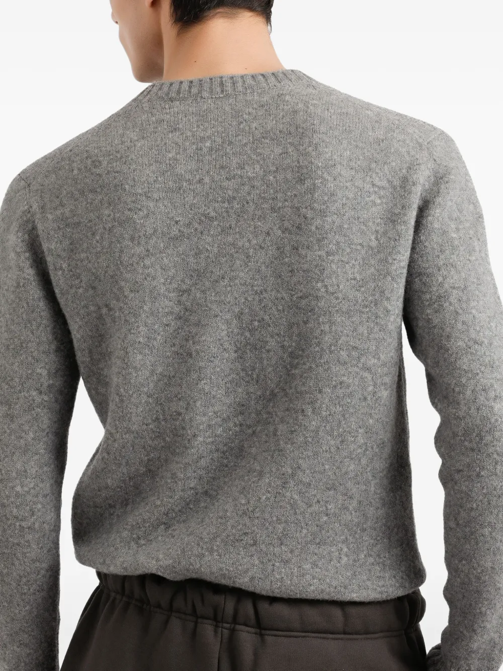 Dolce & Gabbana Sweater With Round Neck In Wool Blend In Gray
