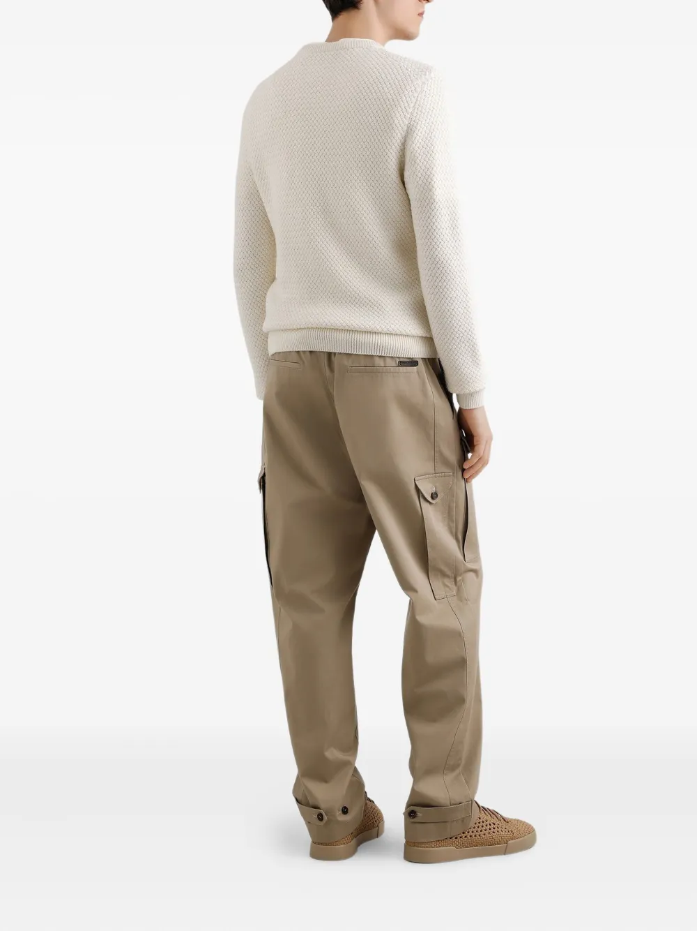 Dolce & Gabbana Sweater met logopatch Beige