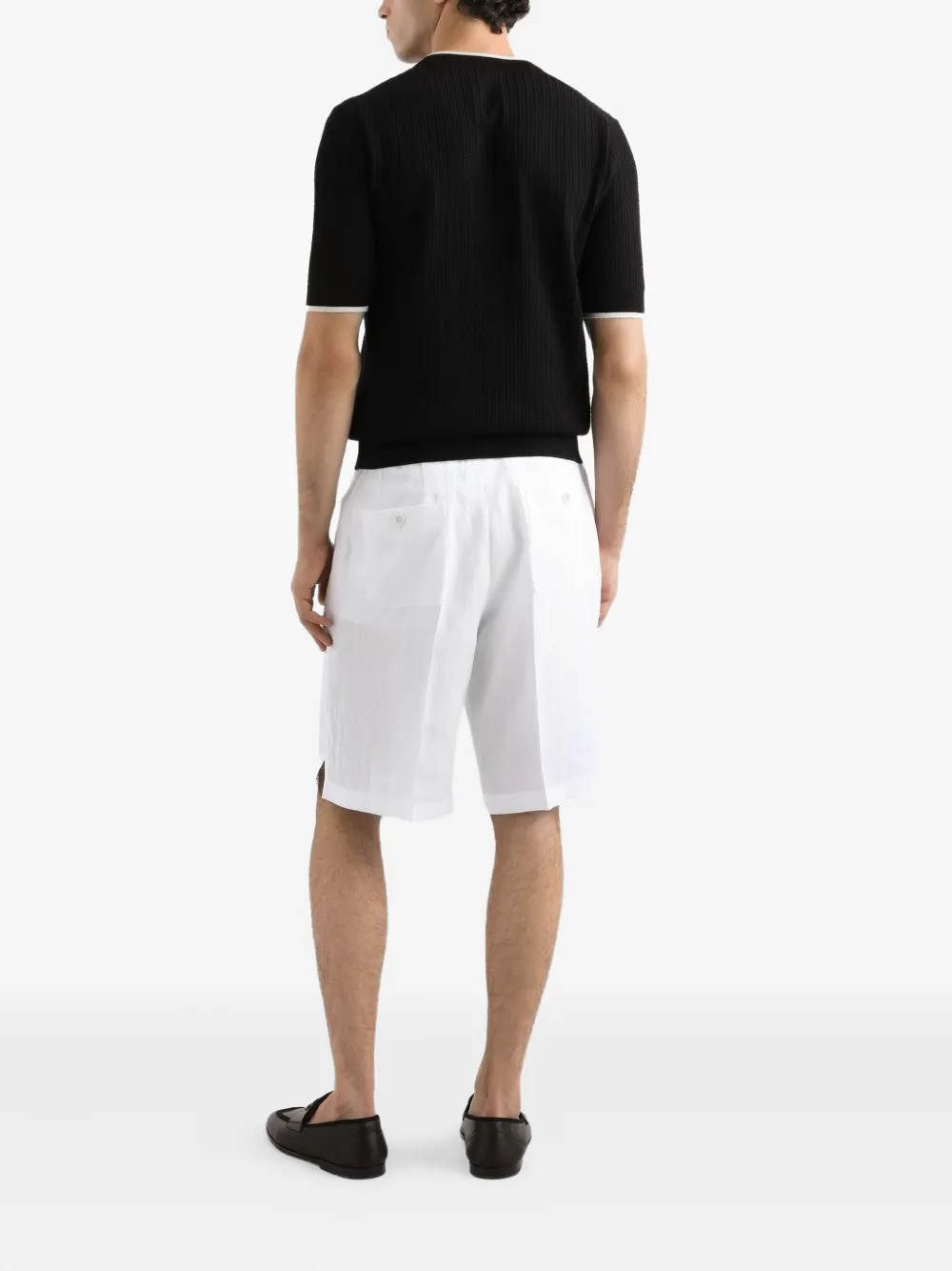 Dolce & Gabbana ribbed short-sleeve T-shirt Zwart