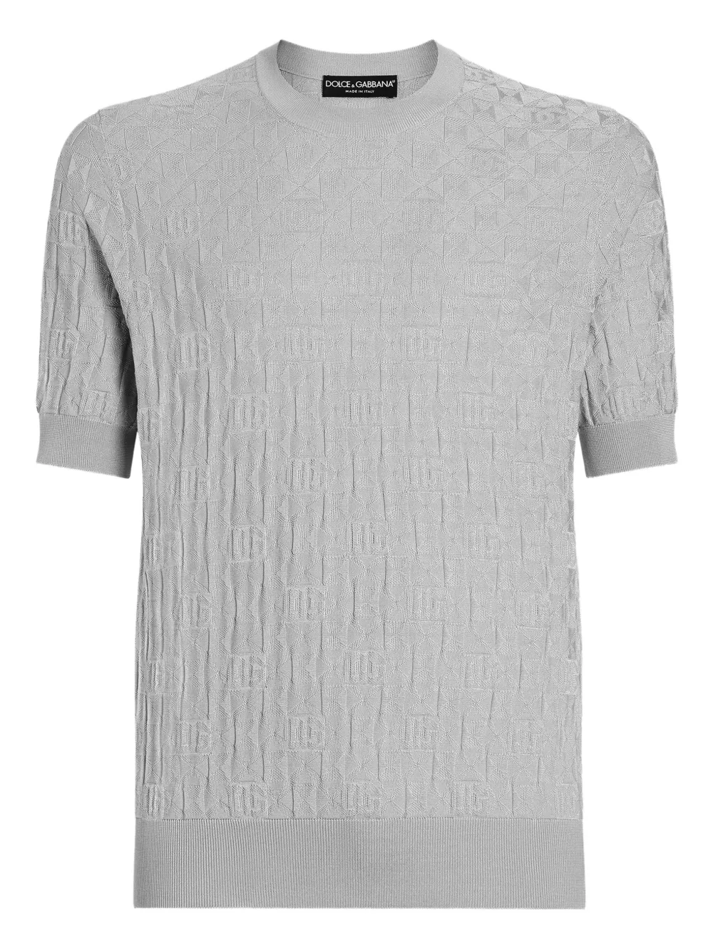 Dolce & Gabbana haut en maille texturée à manches courtes | gris | Image 1