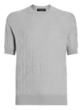 Dolce & Gabbana textured-knit short-sleeve top - Grey