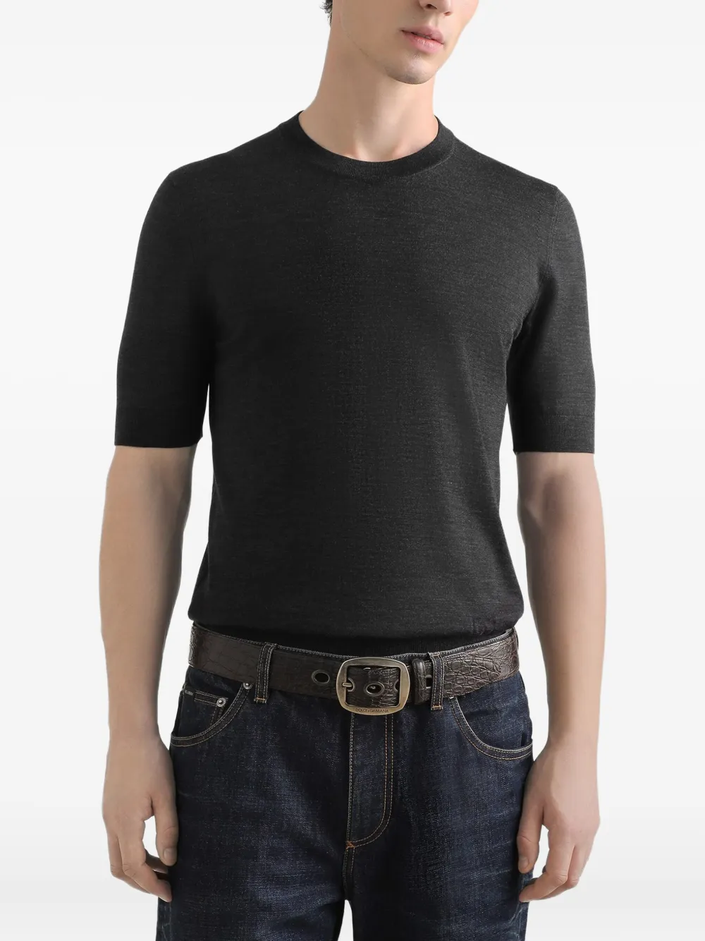 Dolce & Gabbana T-shirt met ronde hals Zwart