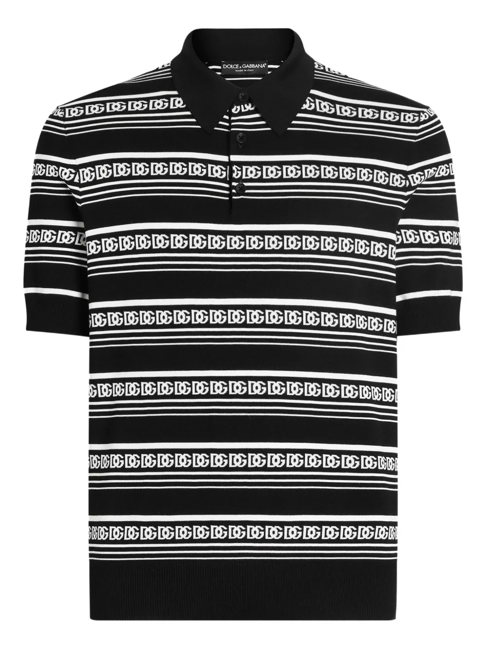 Dolce & Gabbana Zijden poloshirt Zwart