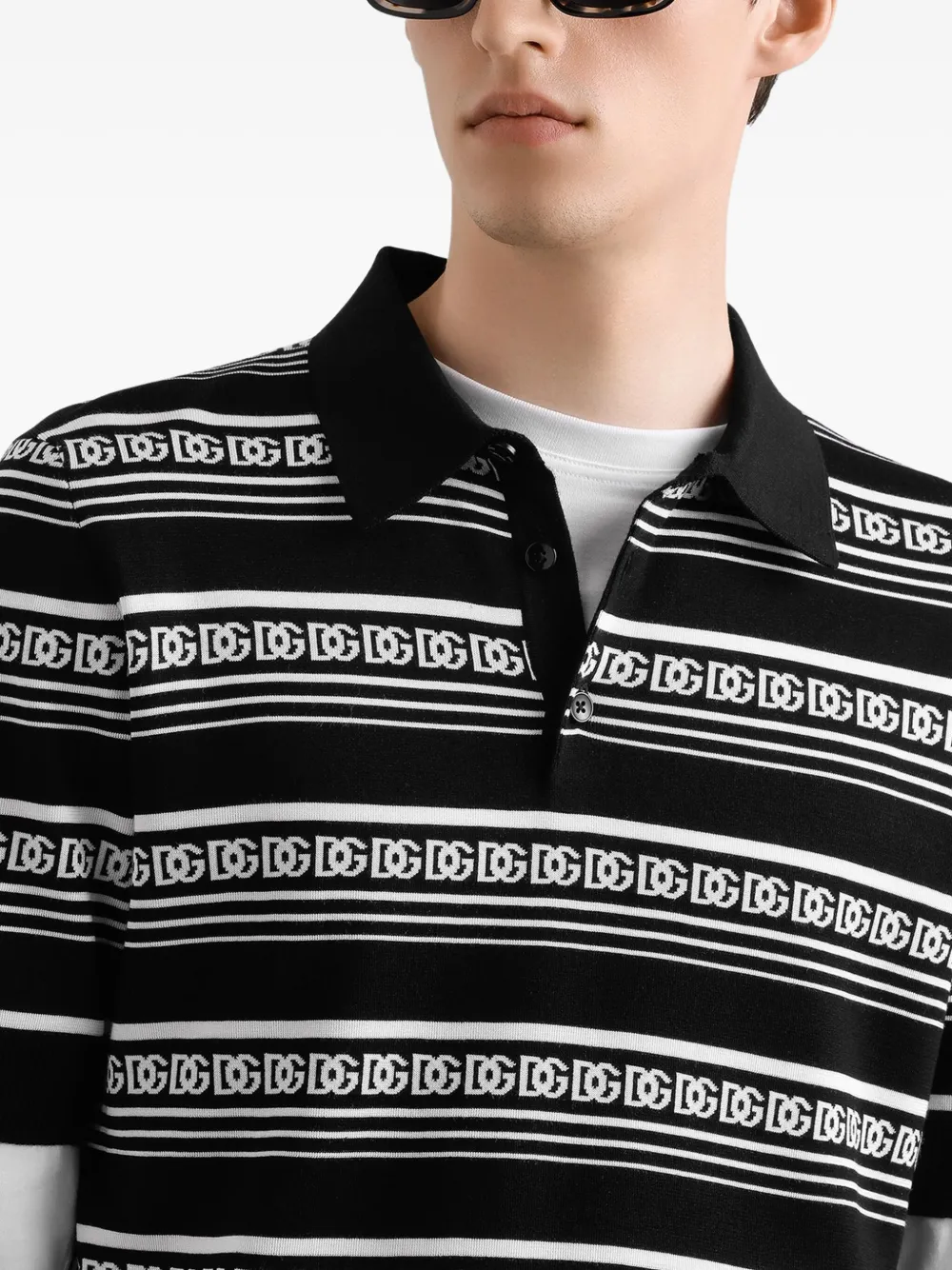 Dolce & Gabbana Zijden poloshirt Zwart