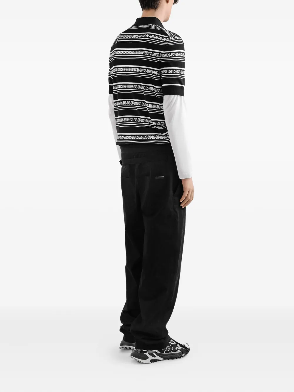 Dolce & Gabbana Zijden poloshirt Zwart