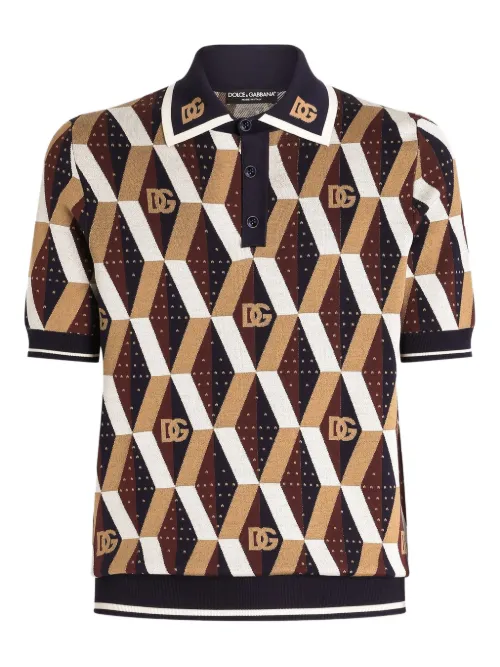 Polo en soie stretch - Dolce & Gabbana - Modalova