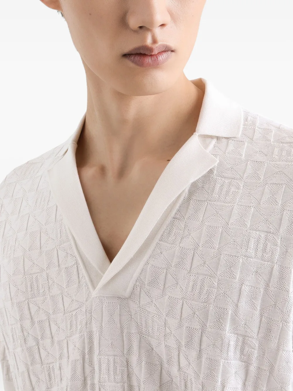 Dolce & Gabbana T-shirt van stretch-zijde Wit