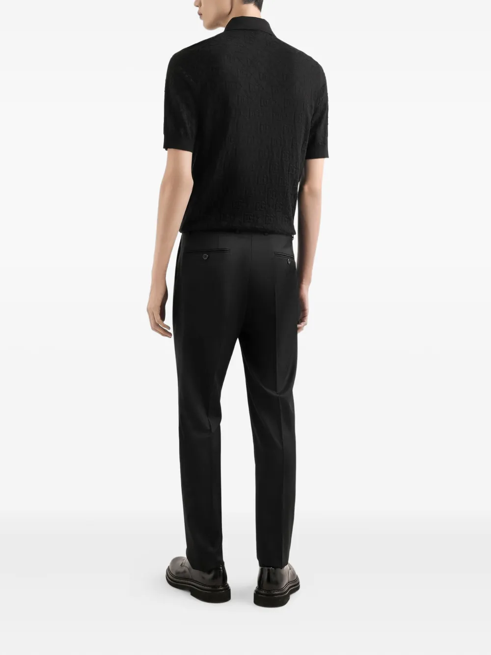 Dolce & Gabbana Poloshirt met logo-jacquard Zwart
