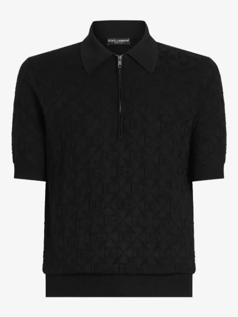 Dolce & Gabbana logo-jacquard polo shirt 