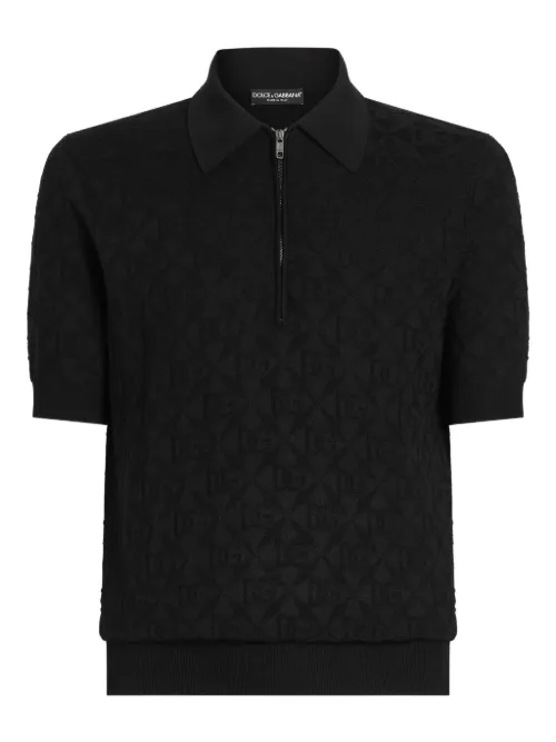 Polo à logo en jacquard - Dolce & Gabbana - Modalova