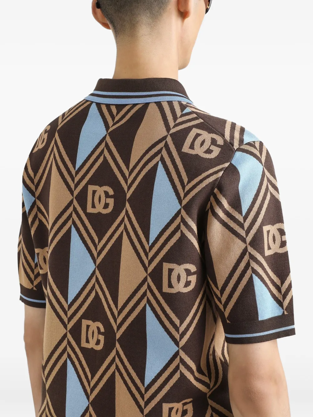 Dolce & Gabbana Katoenen poloshirt Bruin
