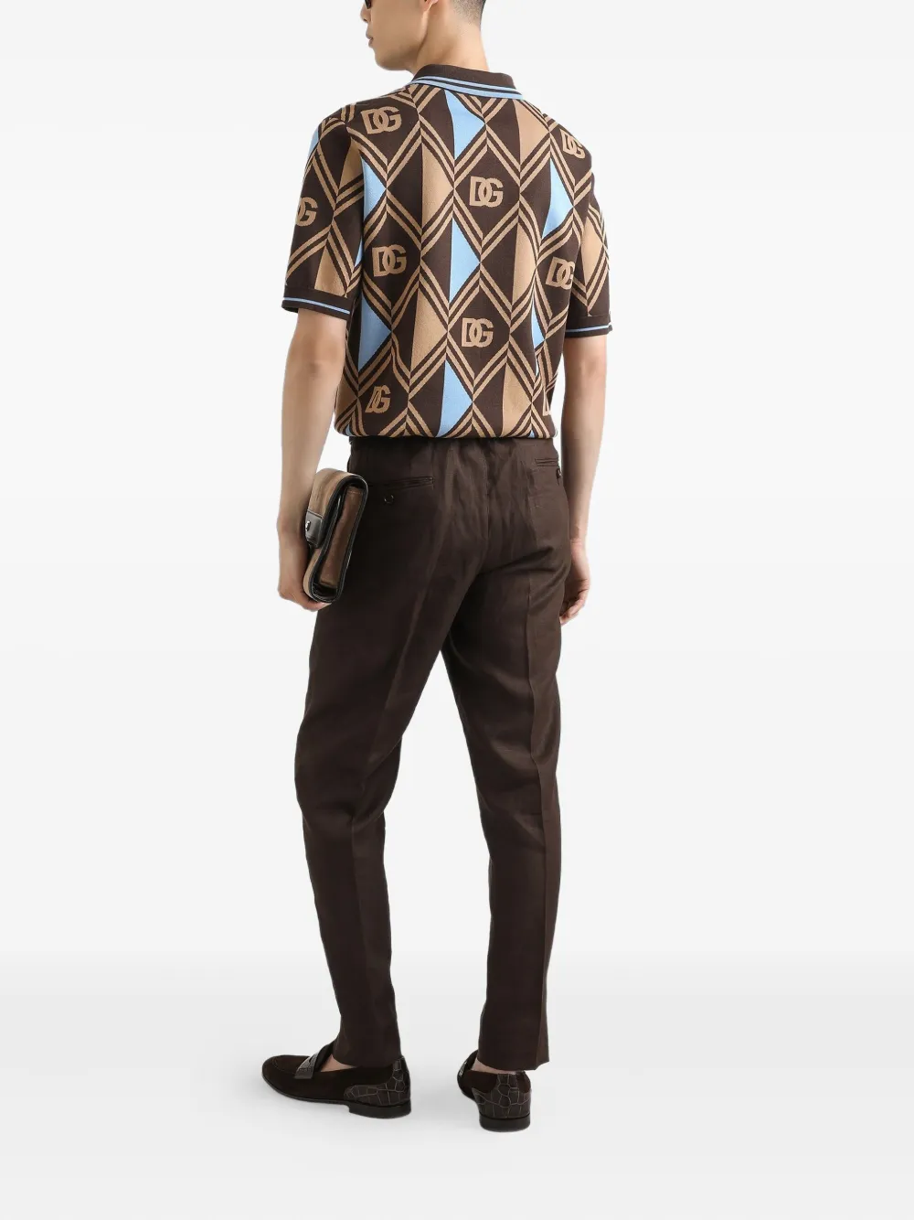 Dolce & Gabbana Katoenen poloshirt Bruin