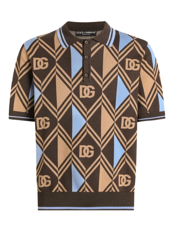 トップス 00s dolce&gabbana camo pattern polo Купити Чоловіча зелена футболка-поло Dolce&Gabbana з шовку в