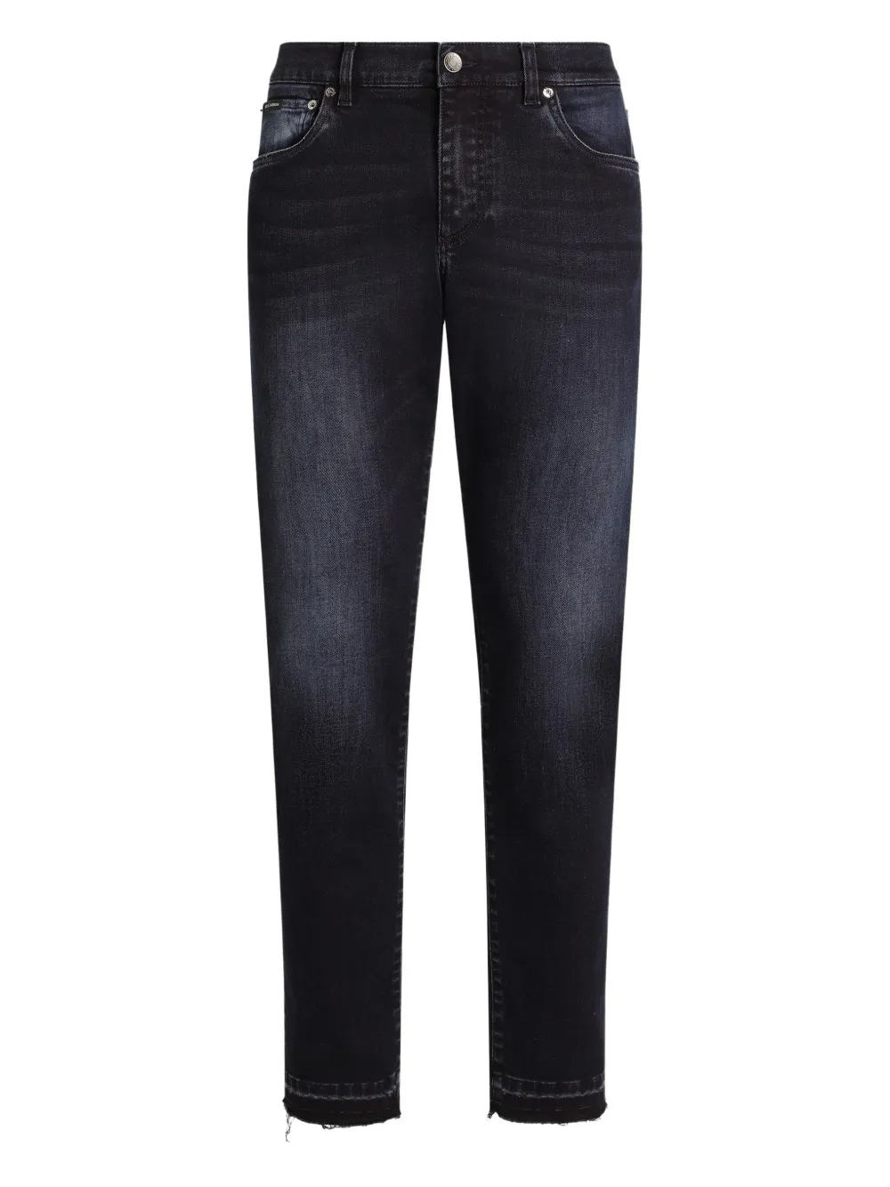 Dolce & Gabbana Jeans met franje afwerking Zwart