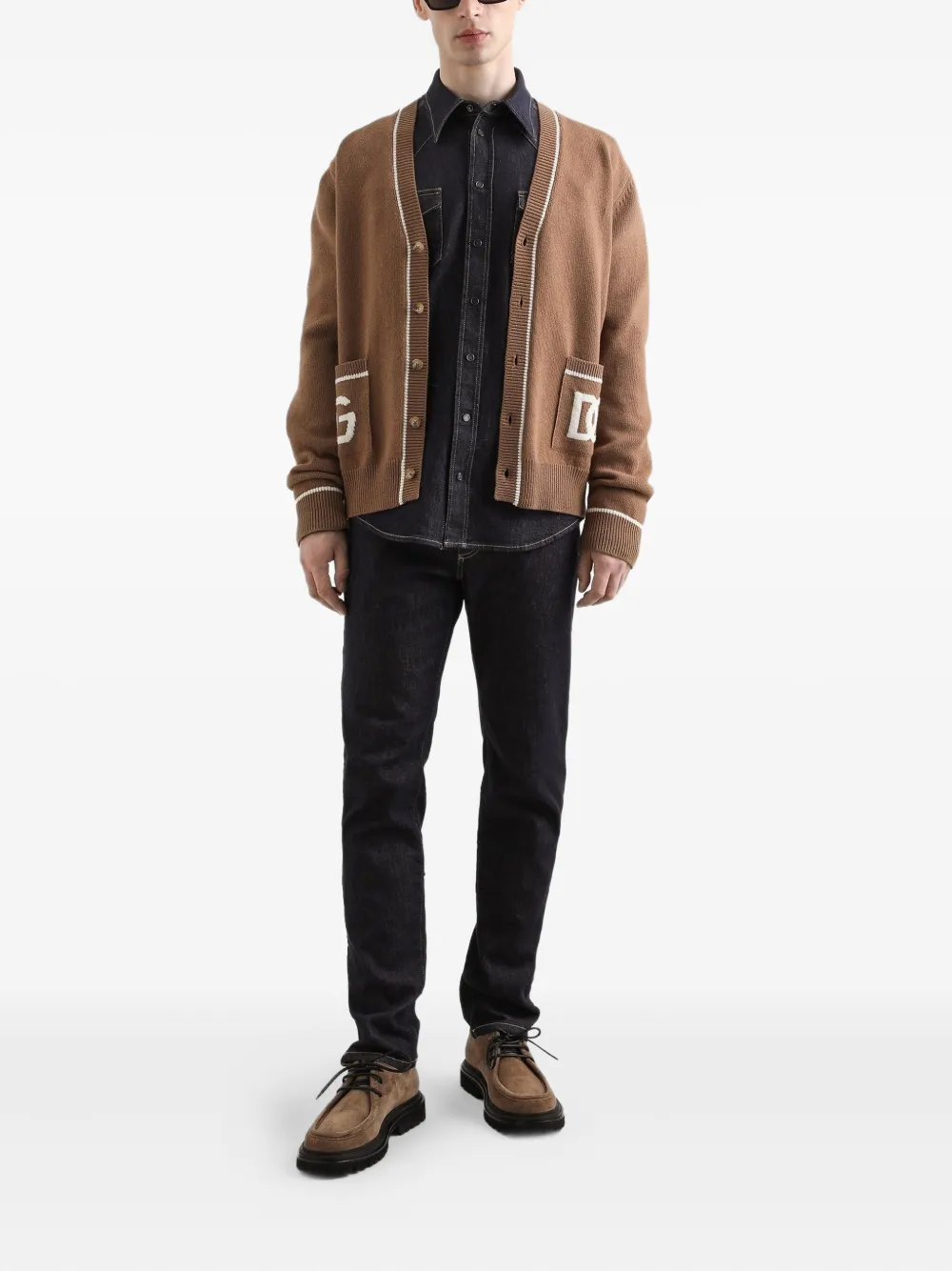Dolce & Gabbana Jeans met logoplakkaat - Zwart