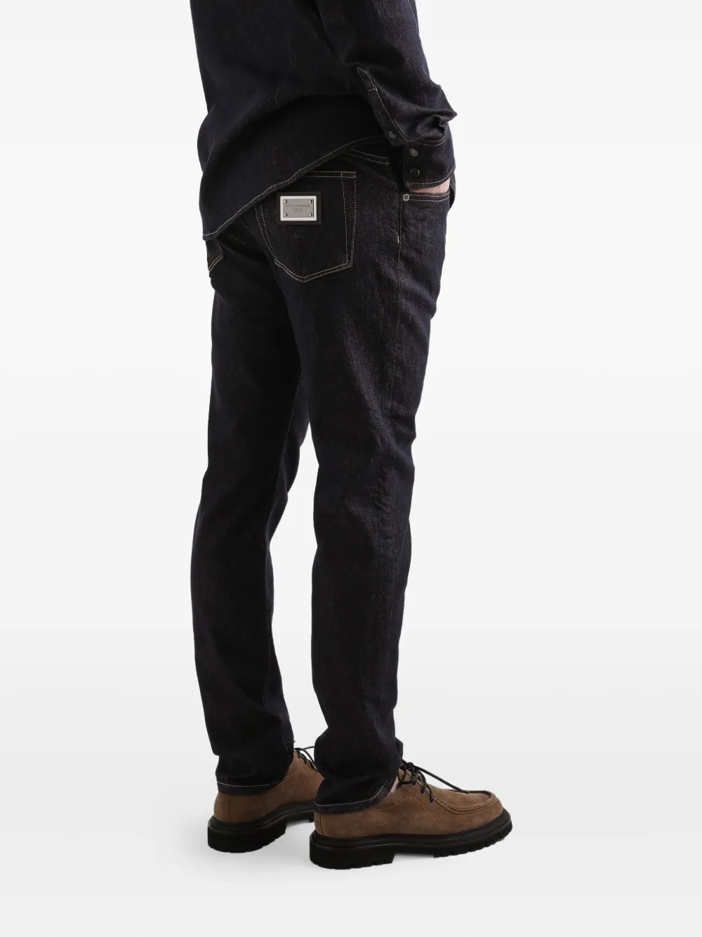 Dolce & Gabbana Jeans met logoplakkaat Zwart