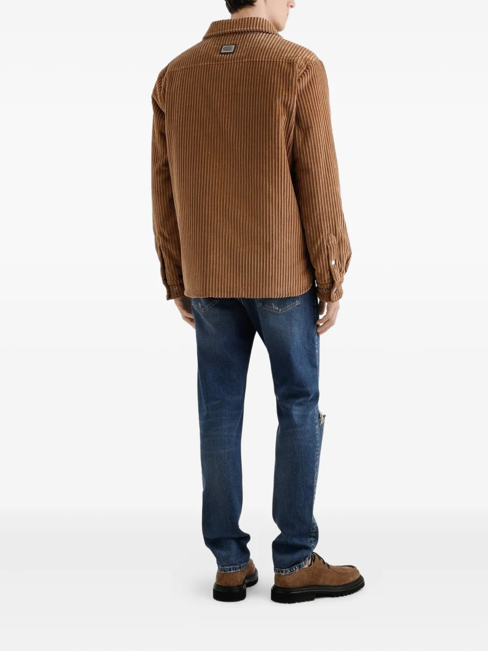 Dolce & Gabbana Gerafelde jeans met gescheurde knie Blauw