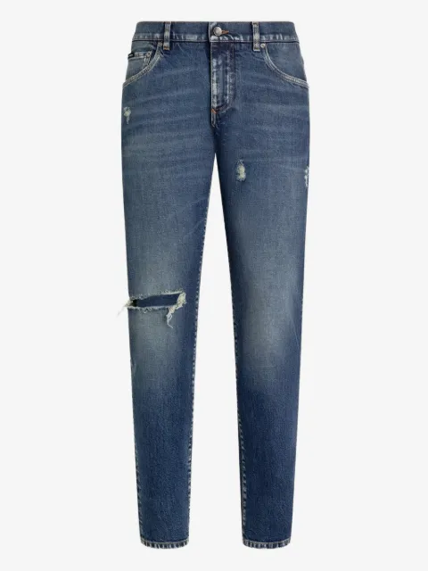 Dolce & Gabbana distressed ripped-knee jeans
