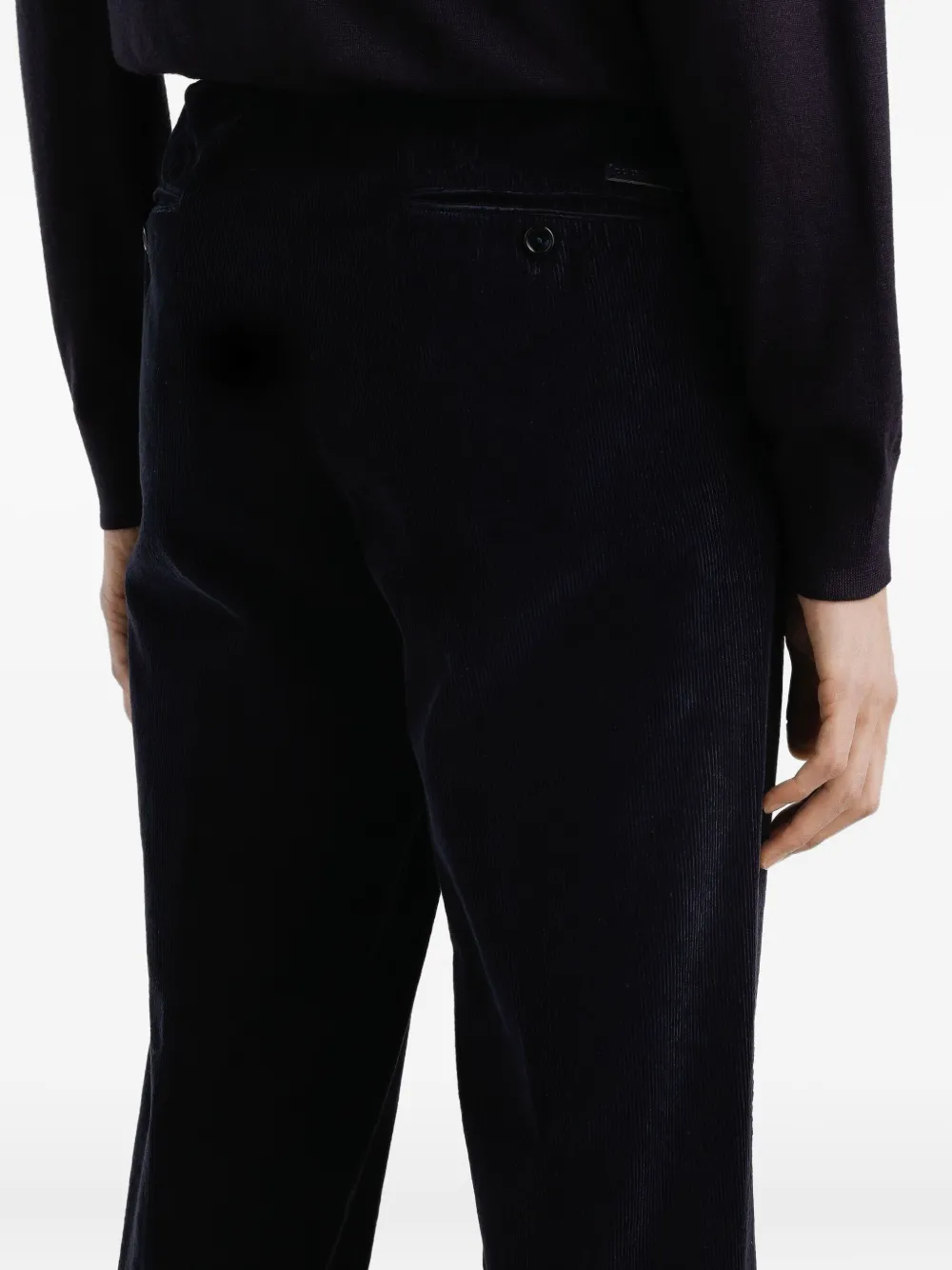 Dolce & Gabbana Geplooide ribfluwelen chino Blauw