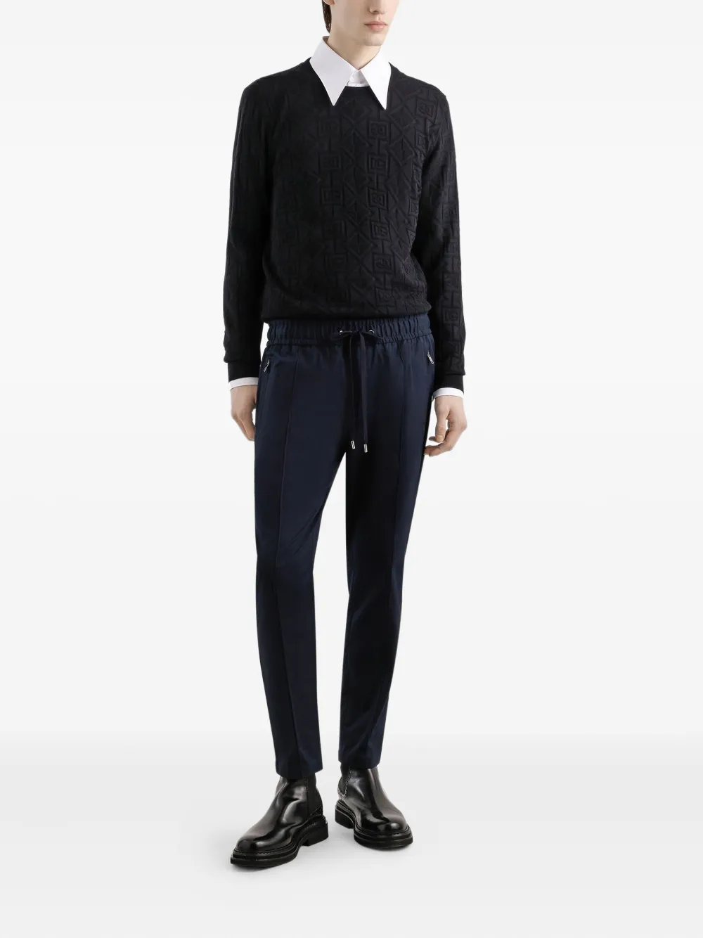Dolce & Gabbana Broek met elastische tailleband - Blauw
