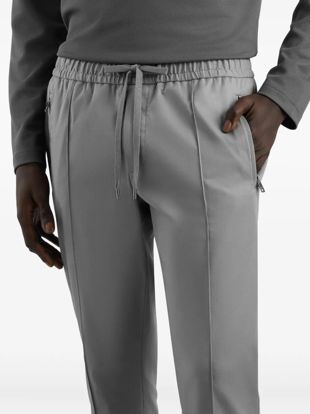Dolce & Gabbana Broek met trekkoordtaille Grijs