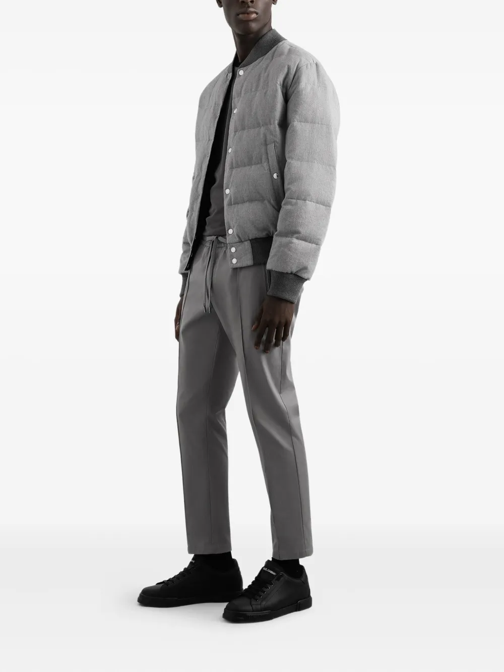 Dolce & Gabbana Broek met trekkoordtaille Grijs