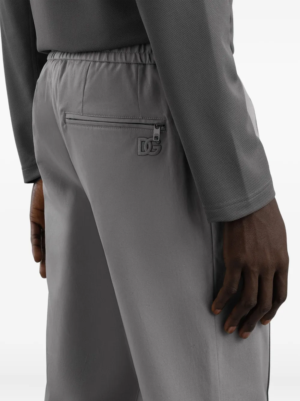 Dolce & Gabbana Broek met trekkoordtaille Grijs