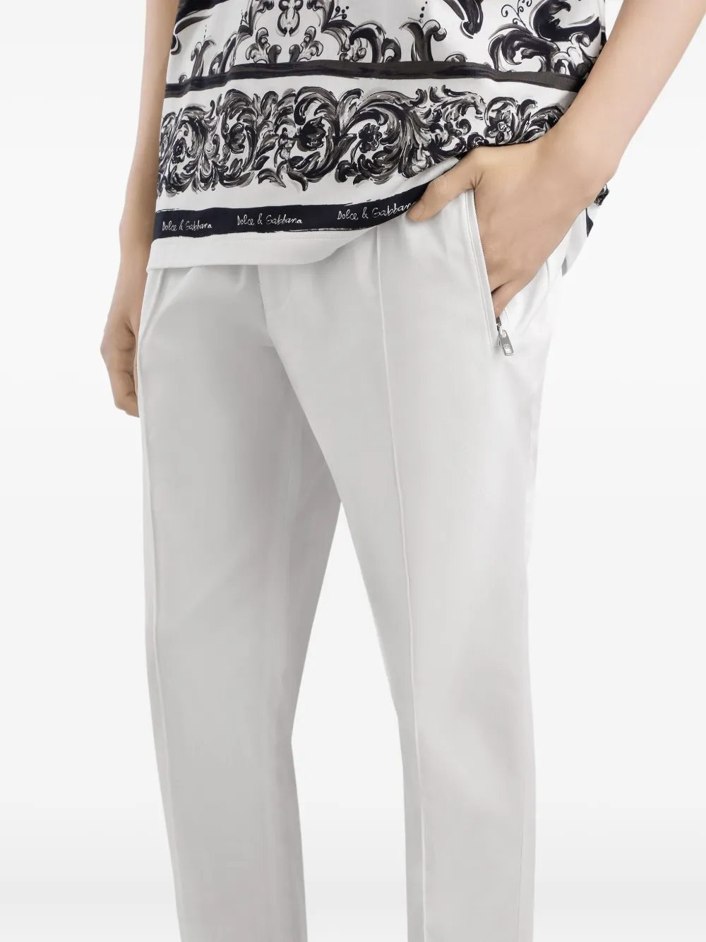 Dolce & Gabbana Broek met toelopende pijpen Wit