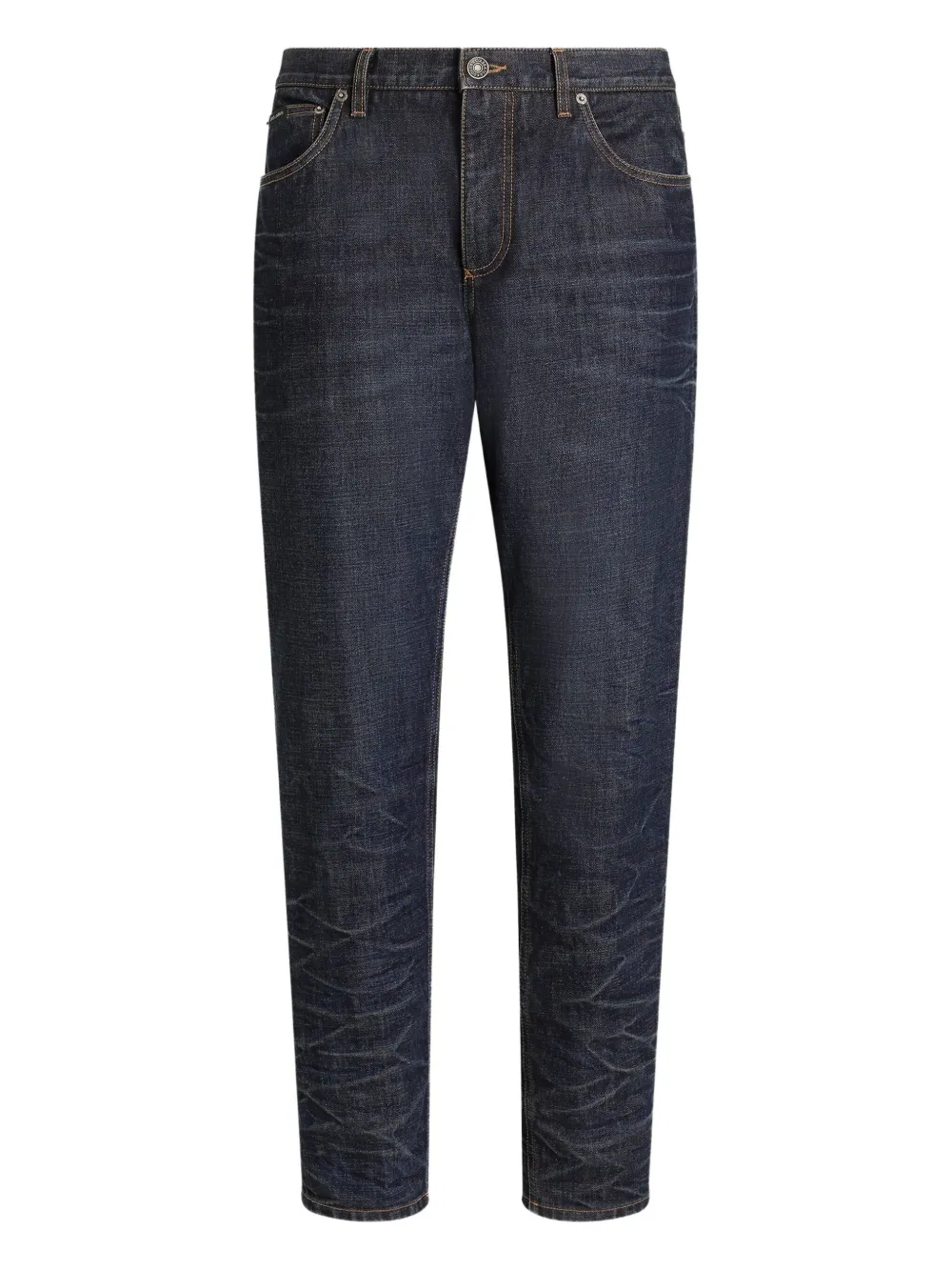 Dolce & Gabbana Jeans met logoplakkaat Blauw
