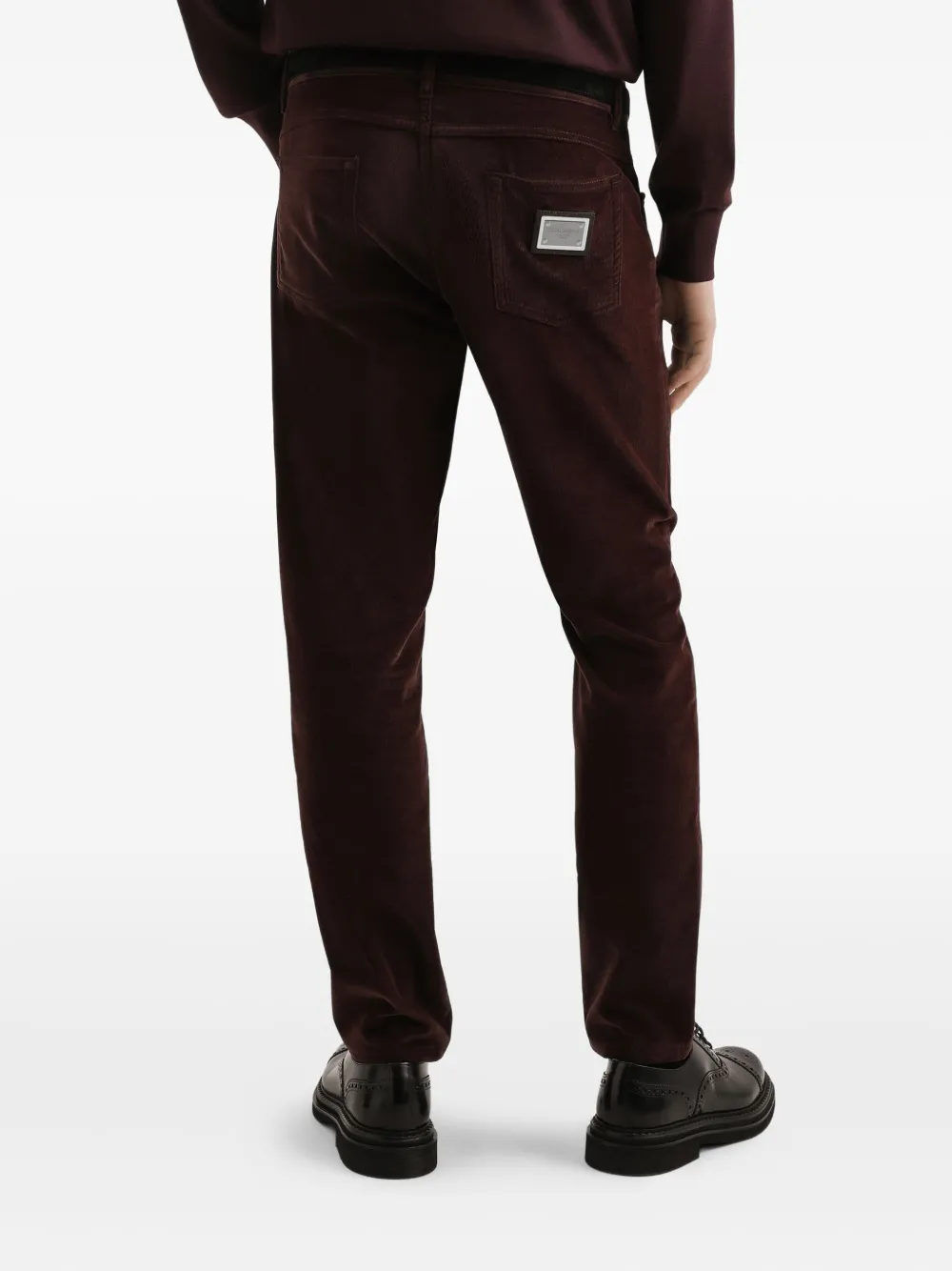 Dolce & Gabbana Fluwelen broek Bruin