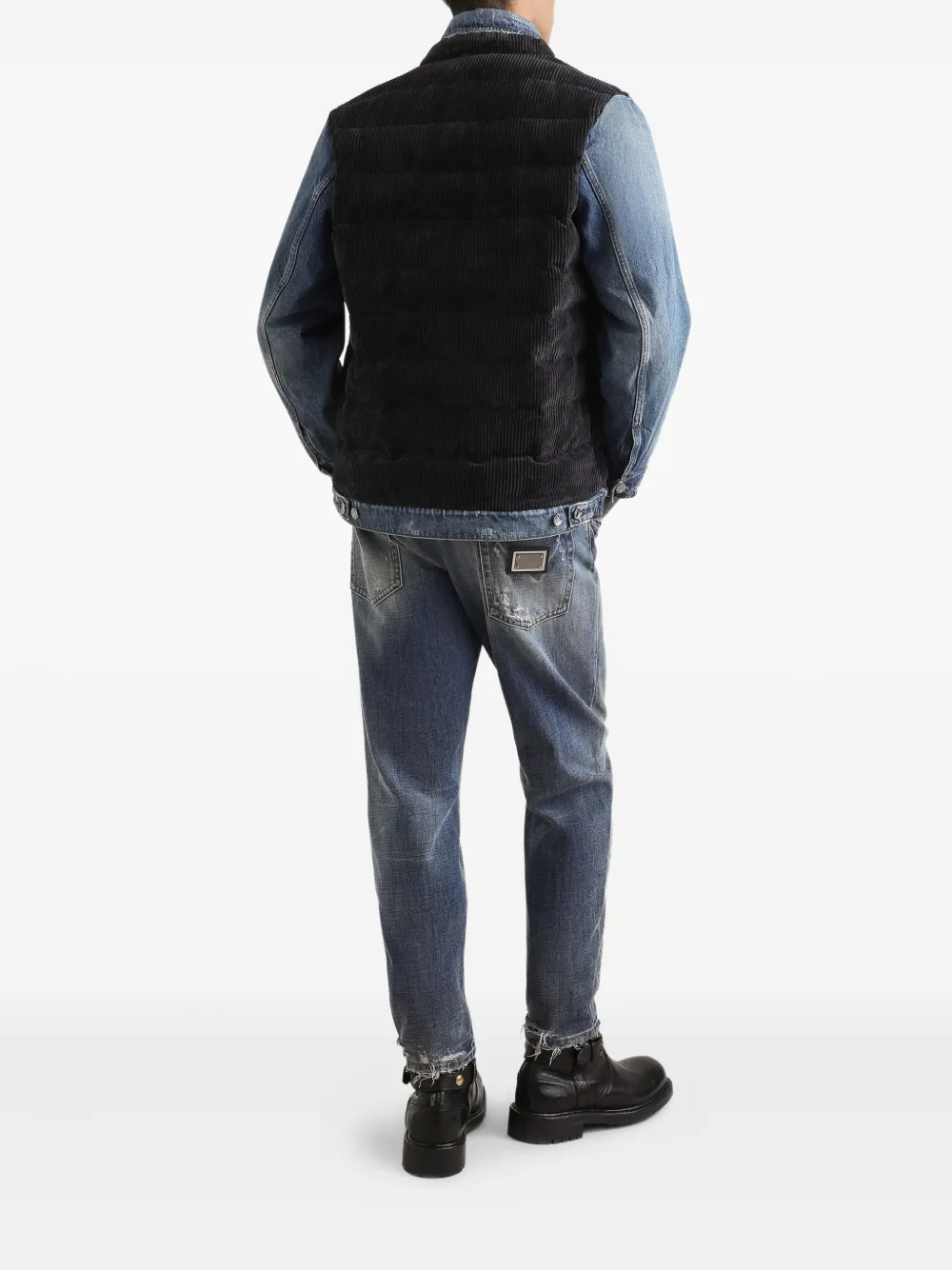 Dolce & Gabbana Jeans met vervaagd effect en logoplakkaat Blauw