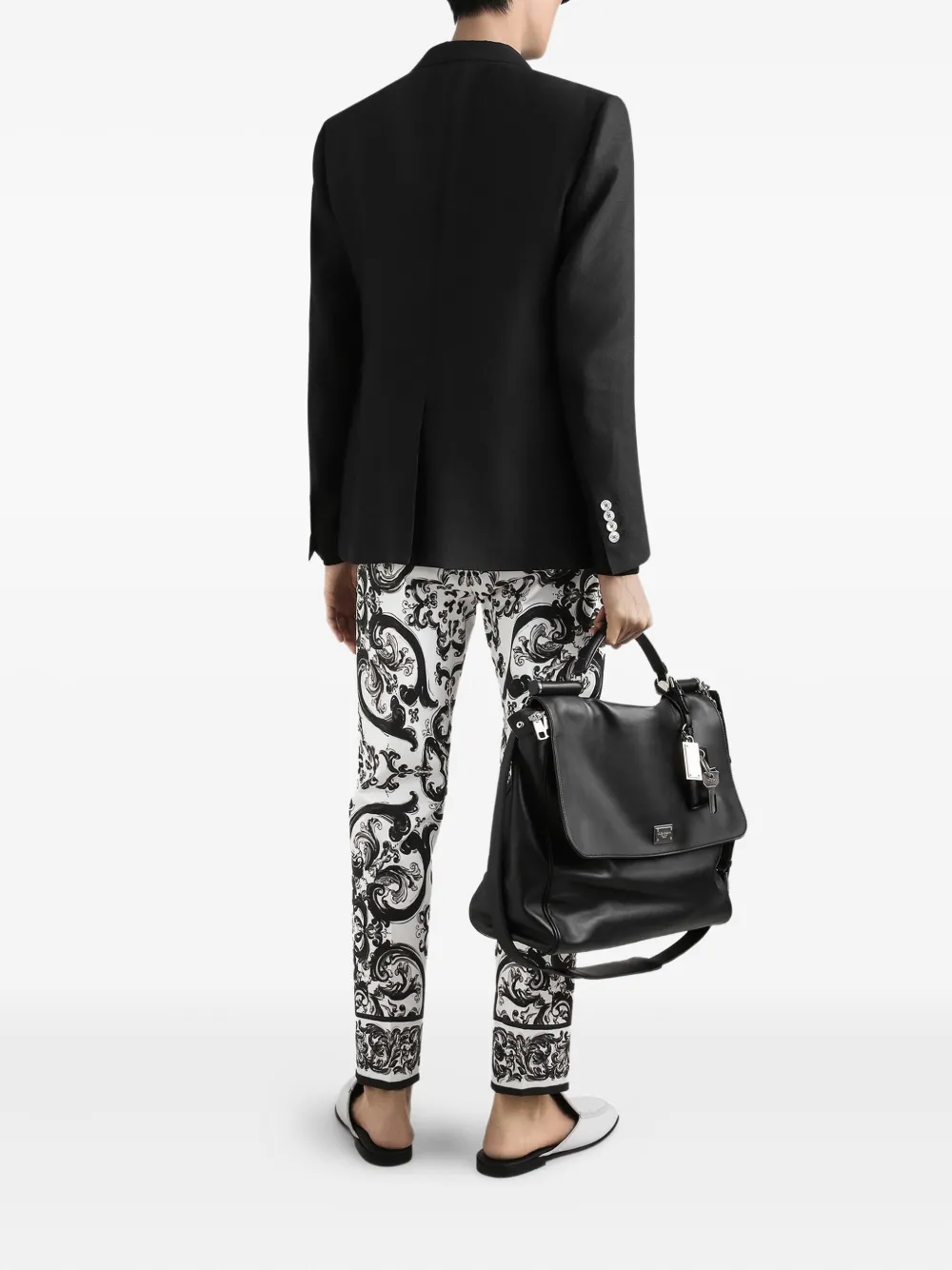 Dolce & Gabbana Broek met Maiolica-print Wit