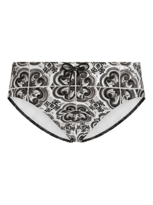 Maillot de bain à imprimé graphique - Dolce & Gabbana - Modalova