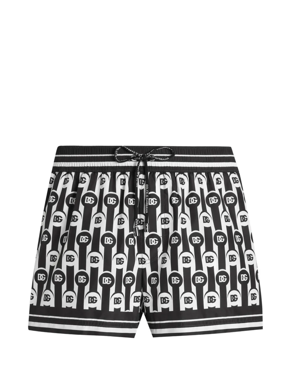 Dolce & Gabbana Zwembroek met logo-patroon Zwart
