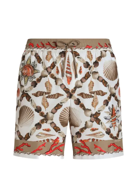 Dolce & Gabbana shell-print swim shorts