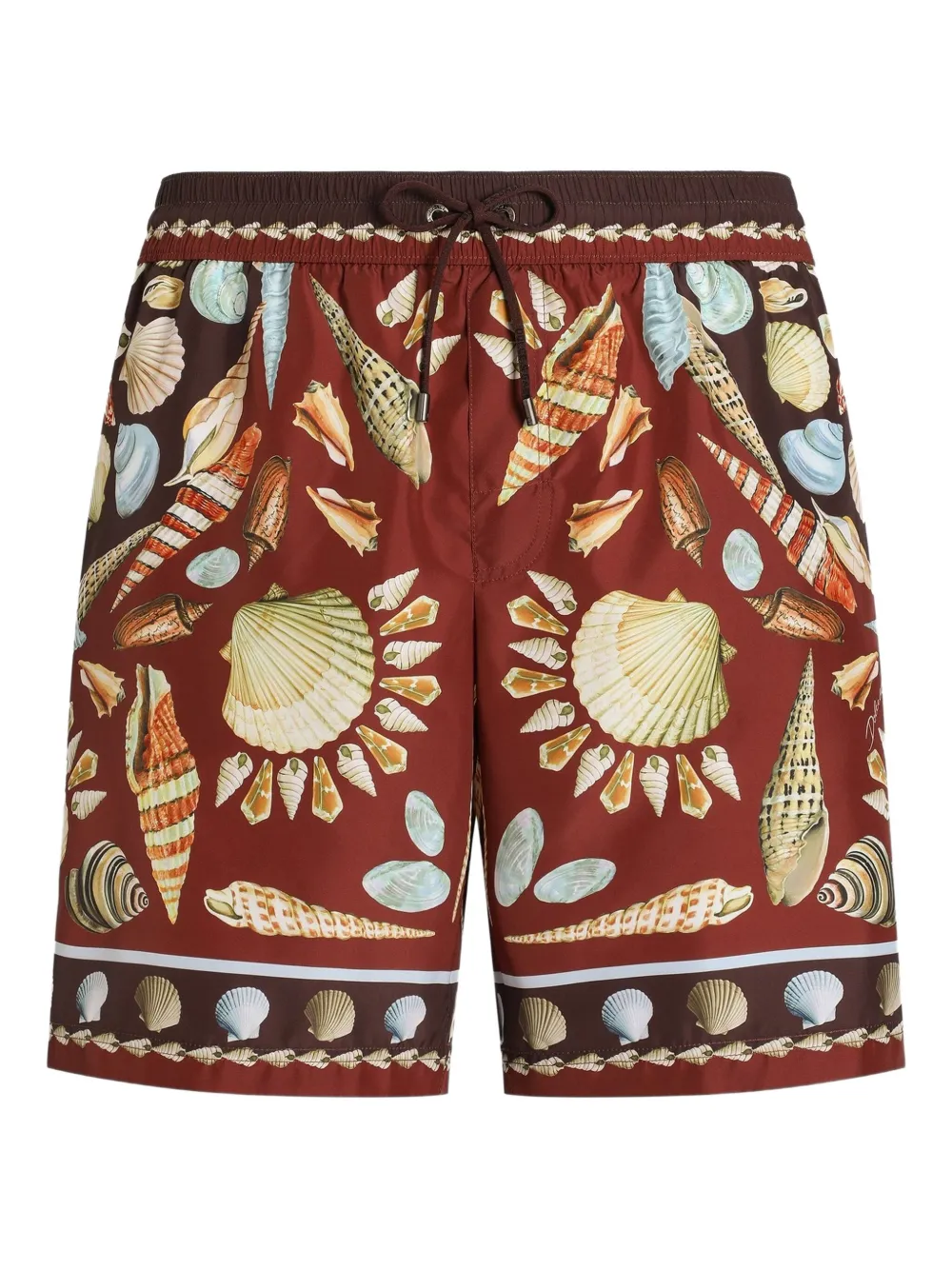 Dolce & Gabbana shell-print swim shorts | Brown | Image 1