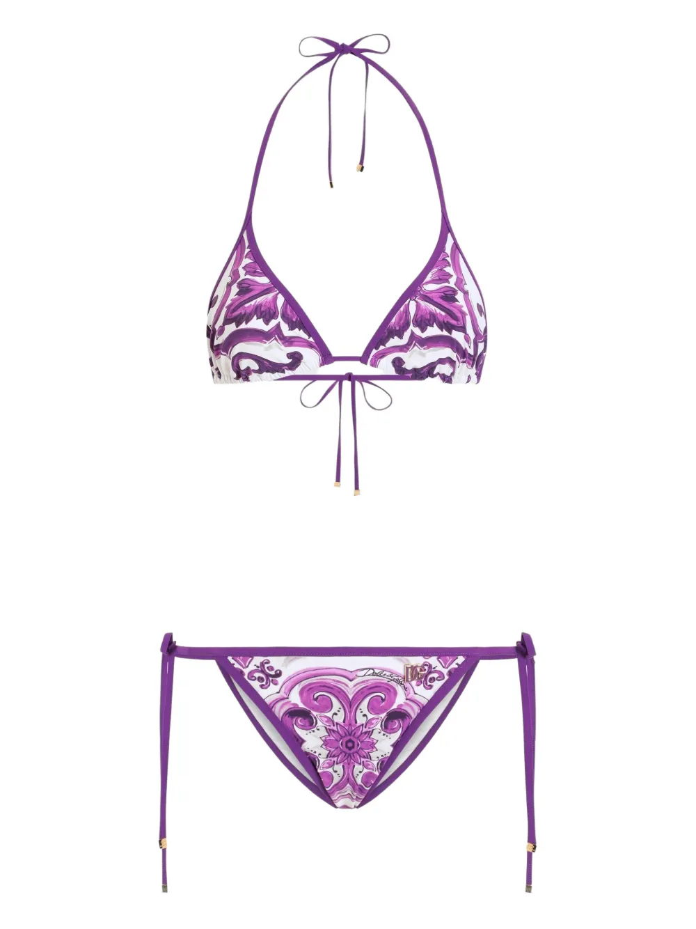 Shop Dolce & Gabbana Majolica-print Bikini