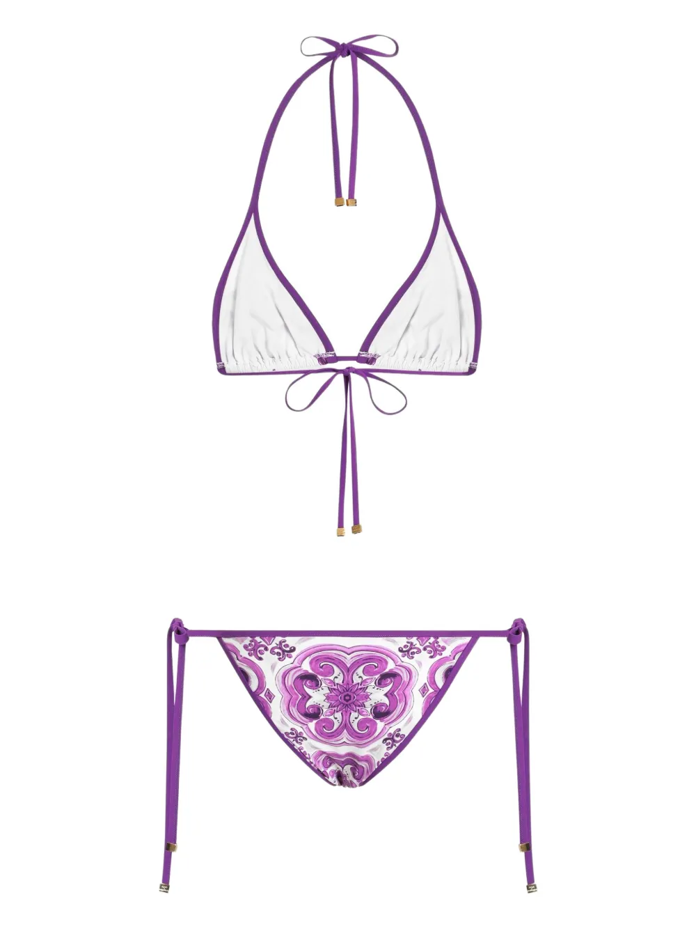 Shop Dolce & Gabbana Majolica-print Bikini