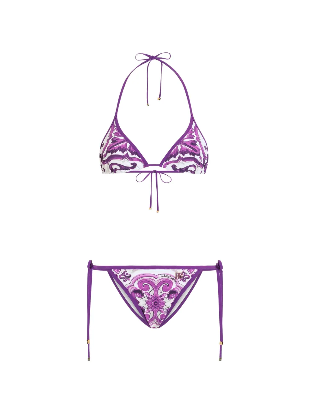 Dolce & Gabbana Bikini con stampa maioliche - Bianco