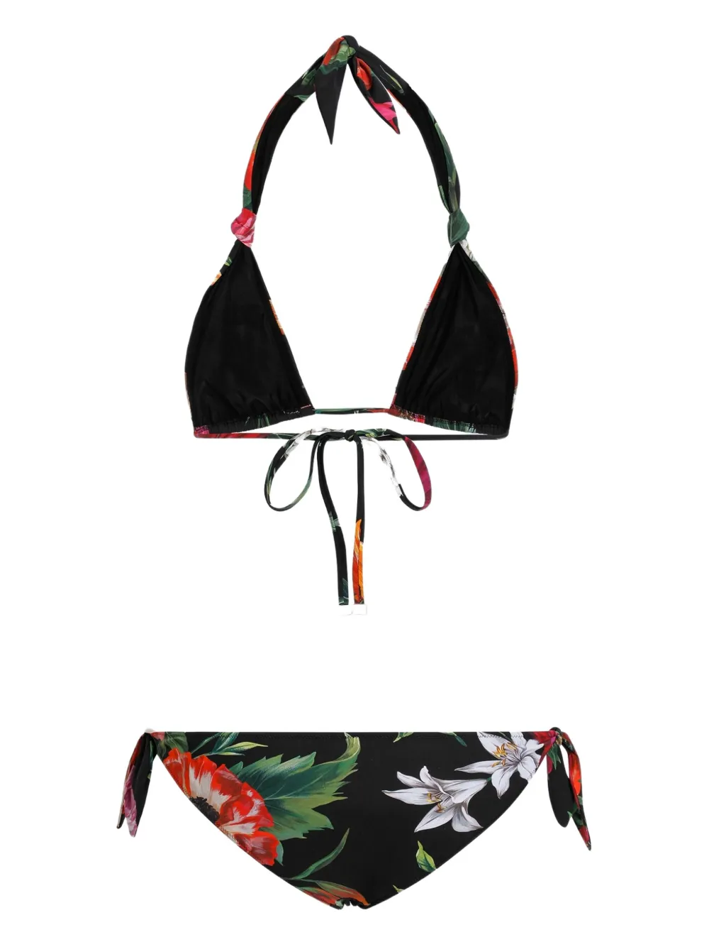 Dolce & Gabbana Badpak met bloemenprint Zwart
