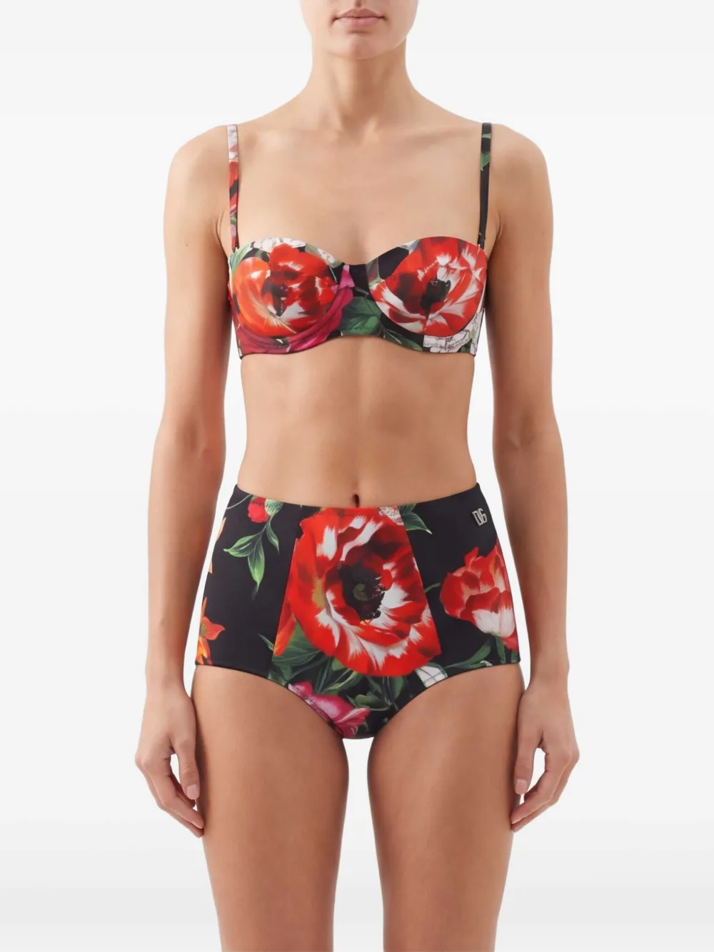 Dolce & Gabbana Bikini met bloemenprint Zwart