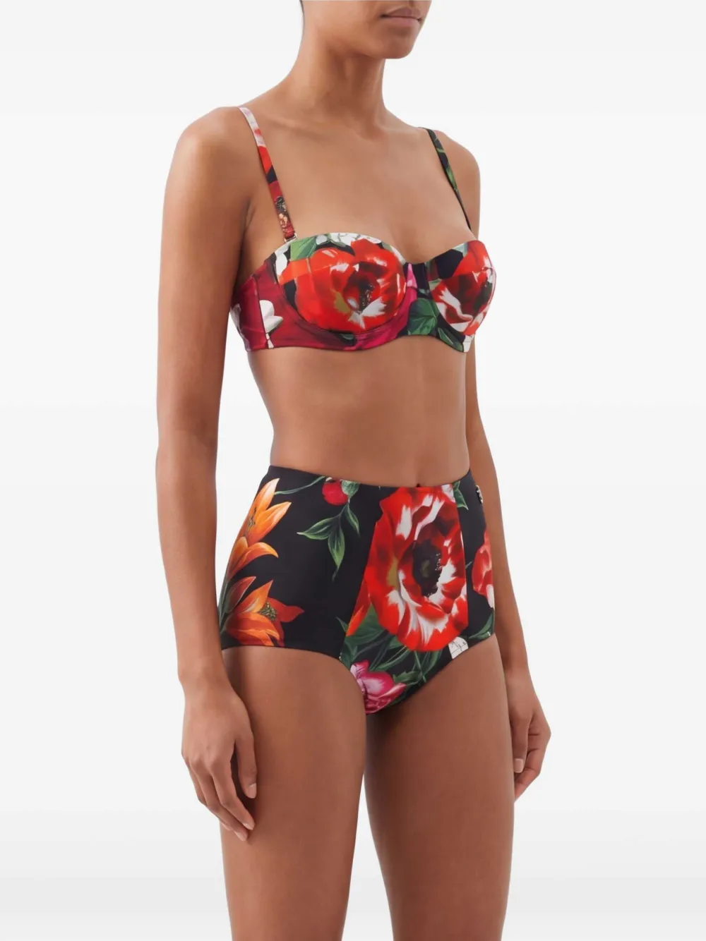 Dolce & Gabbana Bikini met bloemenprint Zwart