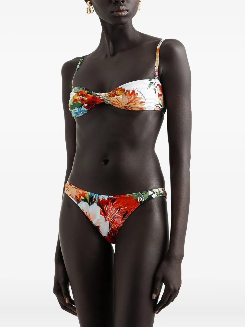 Dolce & Gabbana Badpak met bloemenprint Wit