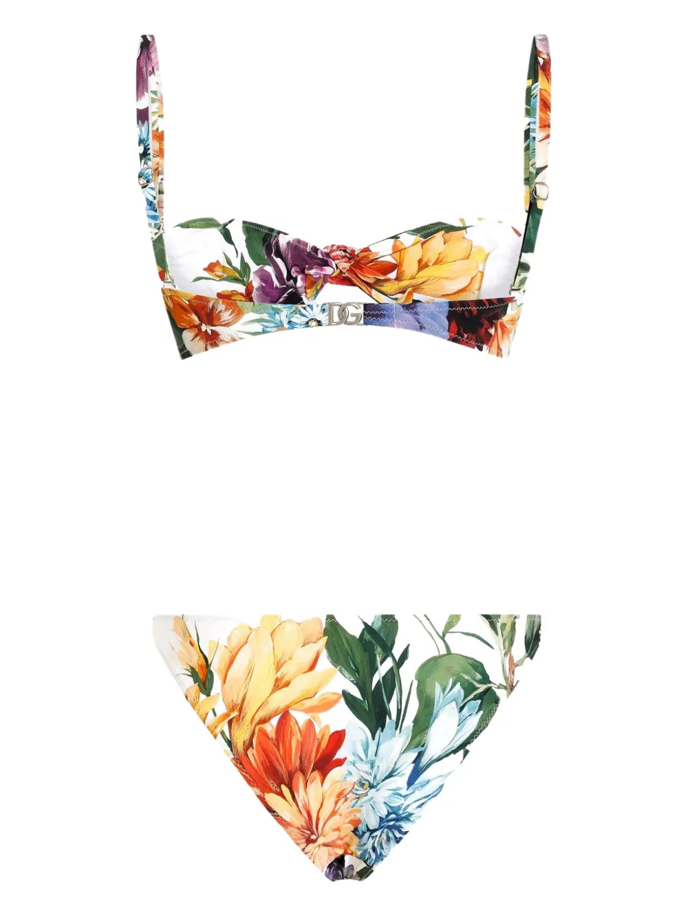 Dolce & Gabbana Badpak met bloemenprint Wit
