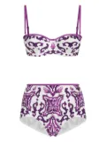 Dolce & Gabbana Maiolica-print bikini set - White
