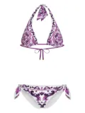 Dolce & Gabbana Maiolica-print bikini set - White