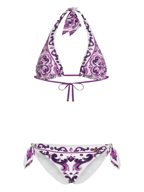 【関税＆送料込み】Dolce & Gabbana Maiolica Print Bikini Se 29691631_59363435_600.jpg