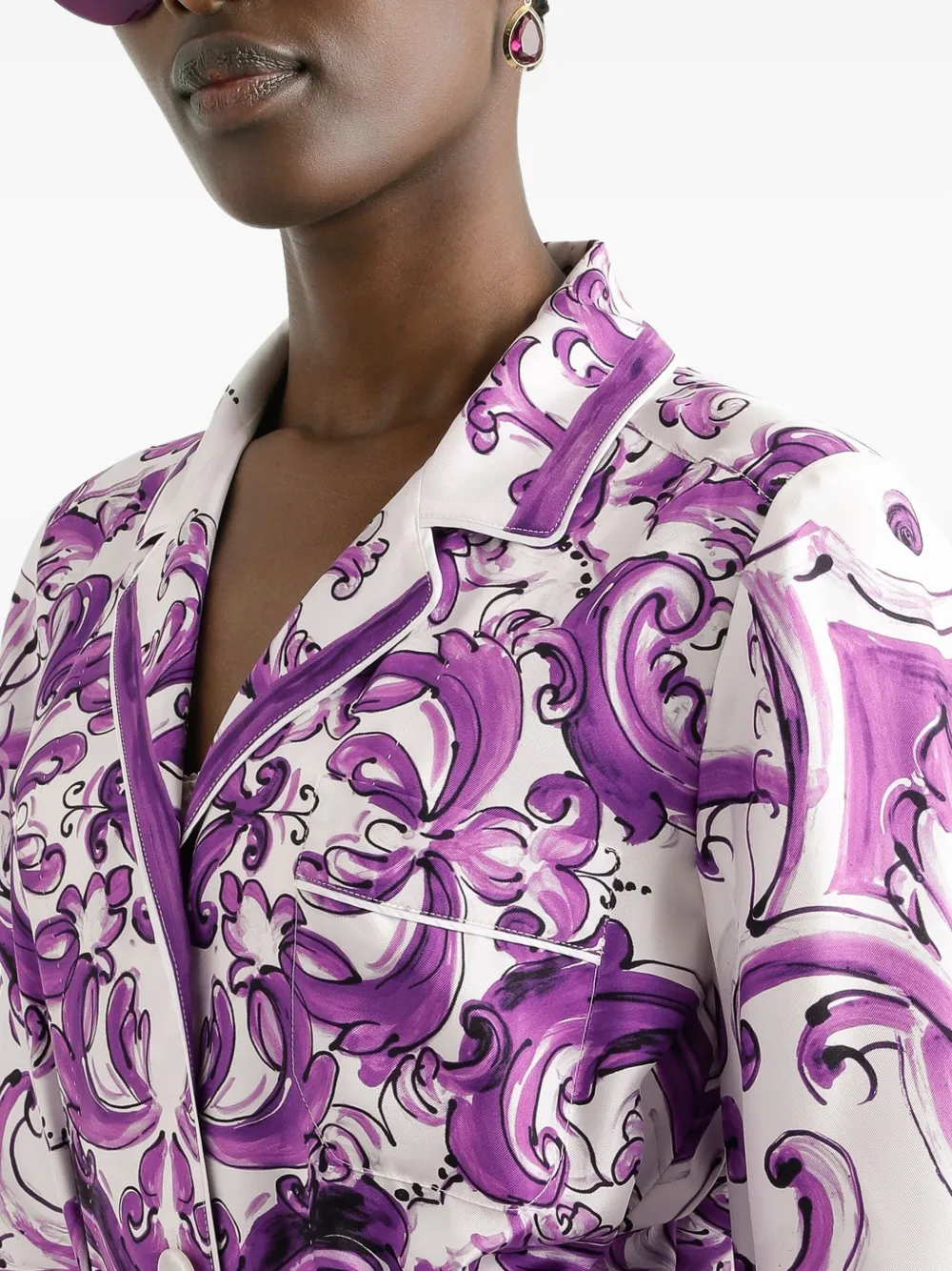 Dolce & Gabbana Zijden maxi-jurk Paars