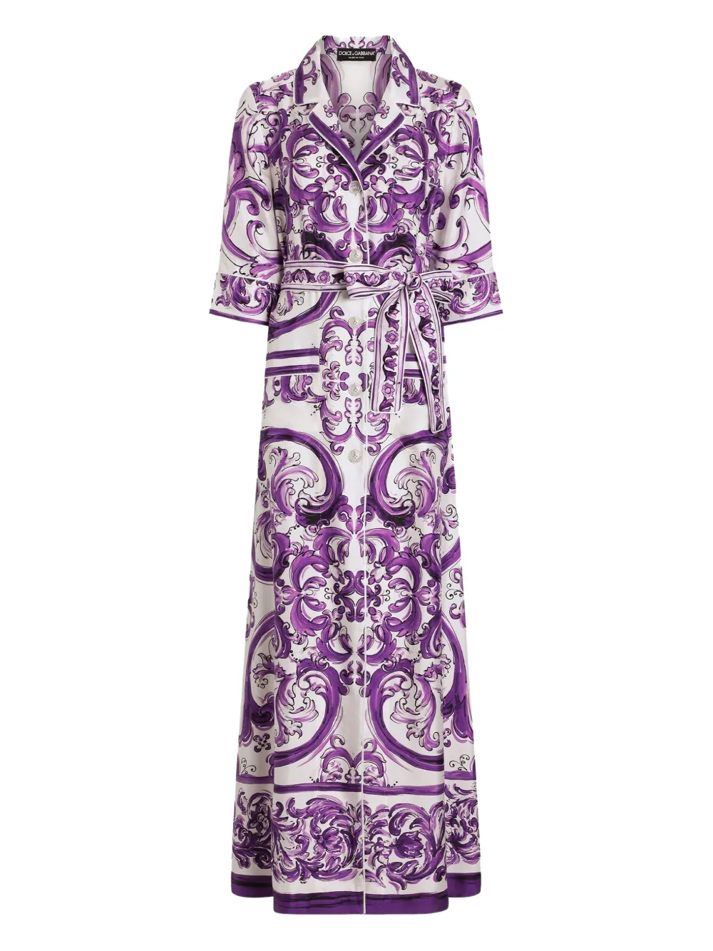 Dolce & Gabbana Zijden maxi-jurk Paars