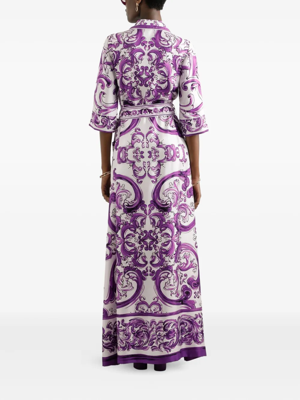 Dolce & Gabbana Zijden maxi-jurk Paars